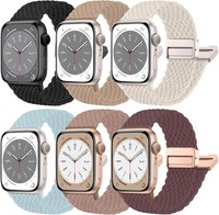 Armband Geflochten Magnetisch Elastisch Nylon FüR Apple Watch 44-49Mm Herren