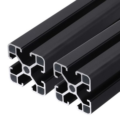 4x T-Nutze 4040 400mm EN Schienenprofil Schwarz