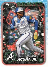 2024 Topps Holiday #HE-20 Ronald Acuna Jr Hidden Elf Photo Variation SSP