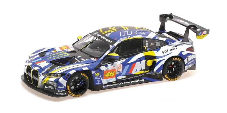 SET N4 MINICHAMPS 1:43 BMW M4 GT3 Valentino Rossi Le Mans Series 2023 2024 WRT - Immagine 4 di 4