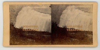 C.1880 GENESEE FALLS AT PORTAGE, NY LETCHWORTH PARK STEREOVIEW F42