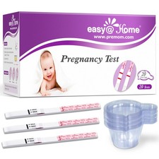 Easy Home Pregnancy Test Strips with 20 Urine 20 Count Pack of 1 , Purple