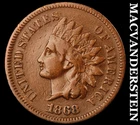 1868 Indian Head Cent- Fine+ Semi Key Better Date No Reserve #J1749