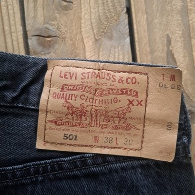 Vintage Levi s 501 Black Jeans USA Made 1997 W38 L30 532 Knoxville Fade