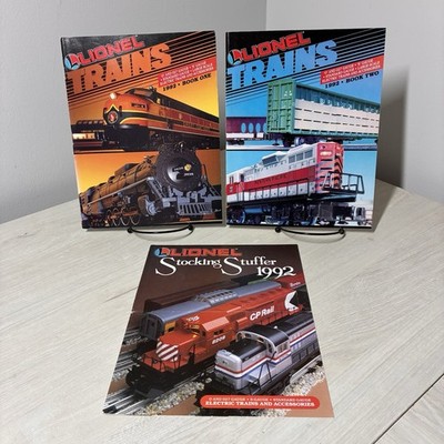 Vintage Lionel Trains 1992 Catalog Lot with Book One & Two & Stocking Stuffers