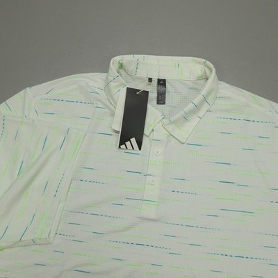 Adidas Ultimate365 Mesh Glimmer Print Golf Polo Men's 2XL White JL5275 NWT