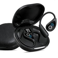 Open Ear Earbuds Bluetooth 5.4 Wireless Headphones, 50H Black