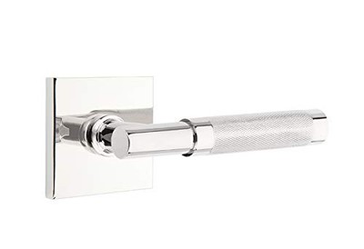 Emtek Select Passage, Square Rosette, T-Bar Stem, Knurled Handle US26 RH