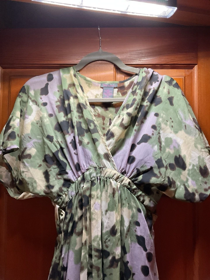 Maxi Vestido Fire Los Angeles Pincel Estampado Abstracto XS Juniors Foto 2 de 4