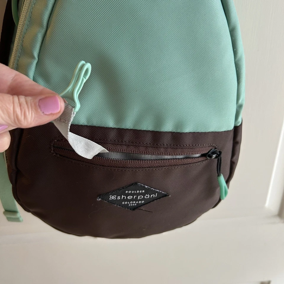 SHERPANI ESPRIT, ESTILINGUE ANTI-ROUBO estilo turquesa e marrom CROSSBODY  - Imagem 4 de 4