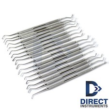 Set Of 17 Dental Composite Plastic Filling Instruments Restorative Spatula