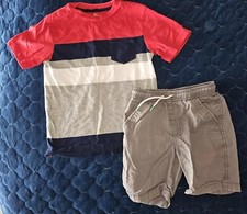 Boys short sleeve t-shirt shorts outfit set Size XS 4-5