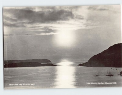 Postcard Midnattsol ved Hammerfest Norway