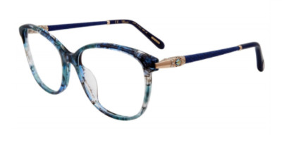 Chopard Brille VCH255S 09A8 54 Blau / 23K Gold Brillengestell 54-16-135