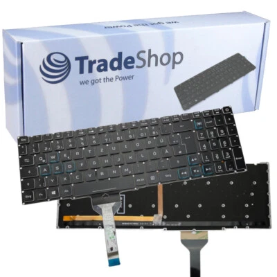 TRADE-SHOP Orig. Teclado portátil QWERTZ colorido para Acer Predator Helios 300 PH315-52