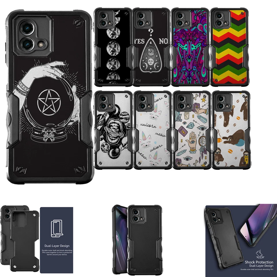 CASESONDECK For [Motorola EDGE+ Plus 2023][DUAL TACTICAL][Hybrid Two Piece Case] Matte Slim