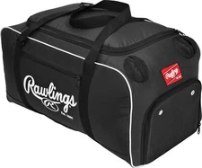 Rawlings Covert Baseball Softball Duffle Bag Black Equipment Organizer 80 Cha...