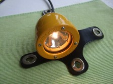 Birns and Sawyer Snap on Helmet Light Headlight Yellow Original Tested Working