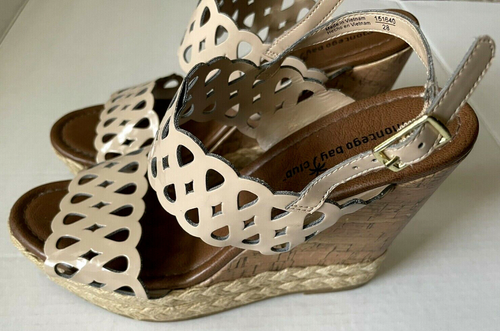 Montego Bay Club Tan Brown Platform Wedge Sandals Shoes Women's Size 9.5 - Picture 5 of 10
