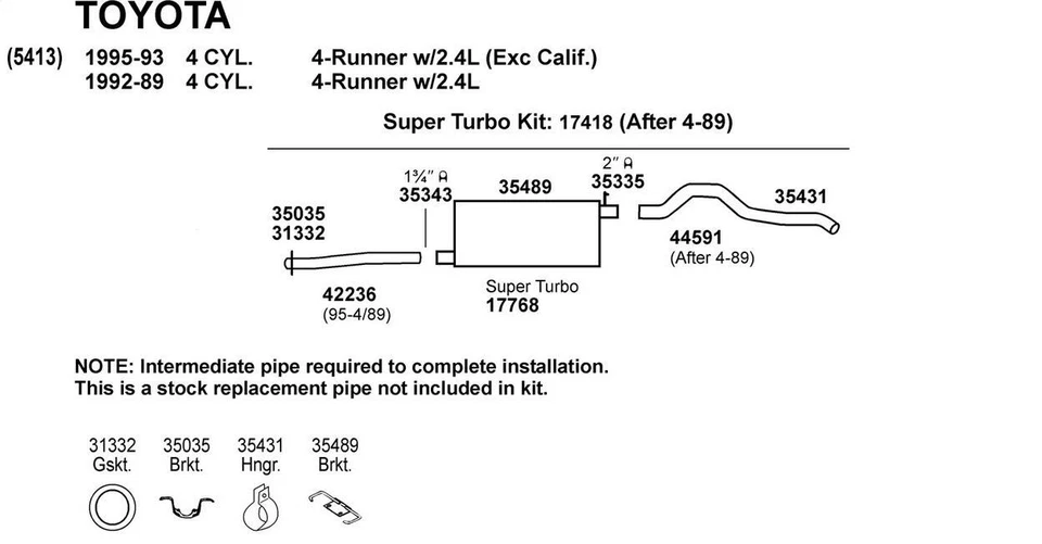 Dynomax Exhaust Clamp - Fits 1995-1988 Toyota 4Runner Hardware-Clamp HD. 1 3/4in Foto 2 de 4