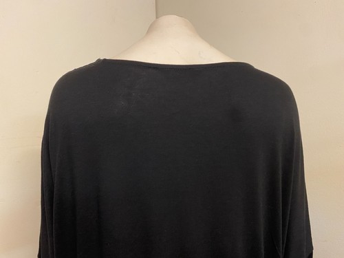 Black Round Neck Top from F&F 3/4 Sleeve Embroidered Detail - Size 18 - NEW! - Picture 5 of 5