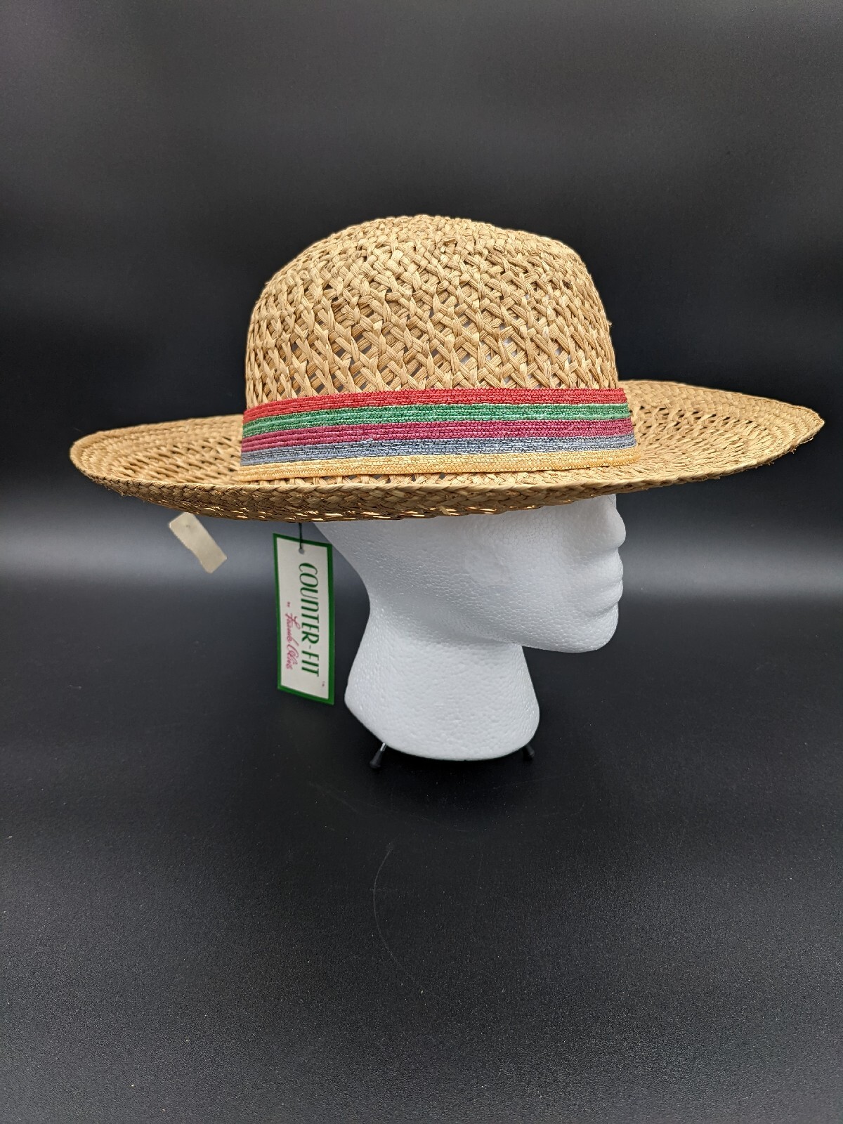 Chapeau De Paille Vintage Femme Du Mexique - Bandeau Festif Taille Unique - Occasion