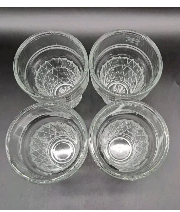 Набор из 4 винтажных стеклянных чаш в форме конуса для мороженого Libbey Fun-Dae Sundae 4-3/8 дюйма - Изображение 3 из 4