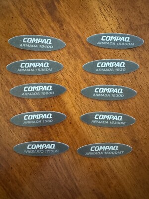 Compaq Armada Misc. Laptop Badges (10X) New Old Stock