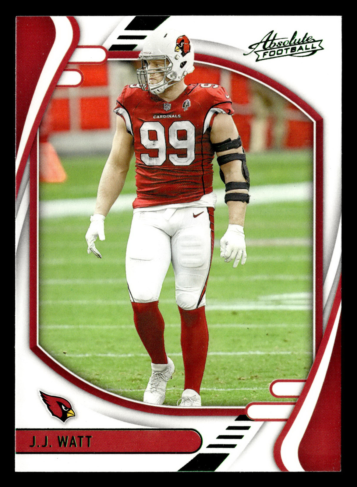 J.J. Watt 2021 Panini Absolute #14 Arizona Cardinals GREEN PARALLEL SP