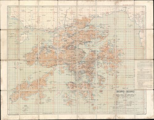 1922 War Office Map of Hong Kong and the New Territories - Picture 1 of 1