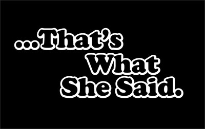 That's What She Said sticker decal Die Cut Vinyl vehicle JDM window THE OFFICE