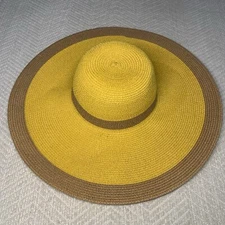 Yellow Women’s Paper Straw Hat Charming Charlie 