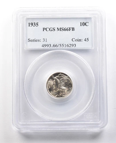 1935 Mercury Dime MS66 FB PCGS *1300
