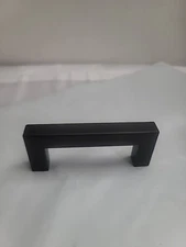 Goldenwarm 1 Pack Black Square Bar Cabinet Pull Drawer Handle Stainless Steel Mo