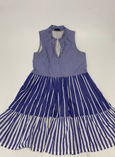 J.Crew Dress Sleeveless Striped Purple/White XS Women's A73