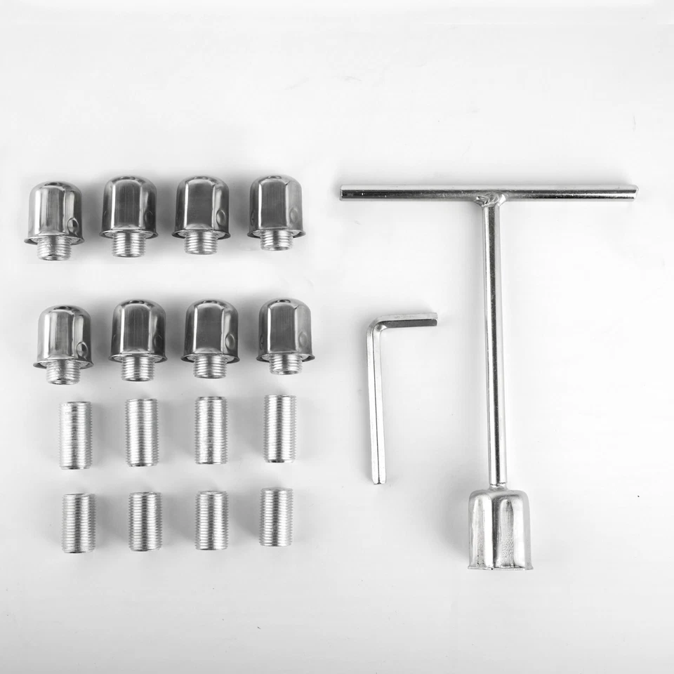 4x 17" Doble Rueda Simuladores Cubierta 8 Tapones Tapacubos Llanta para Ford F-350 2005-2021 Foto 3 de 4