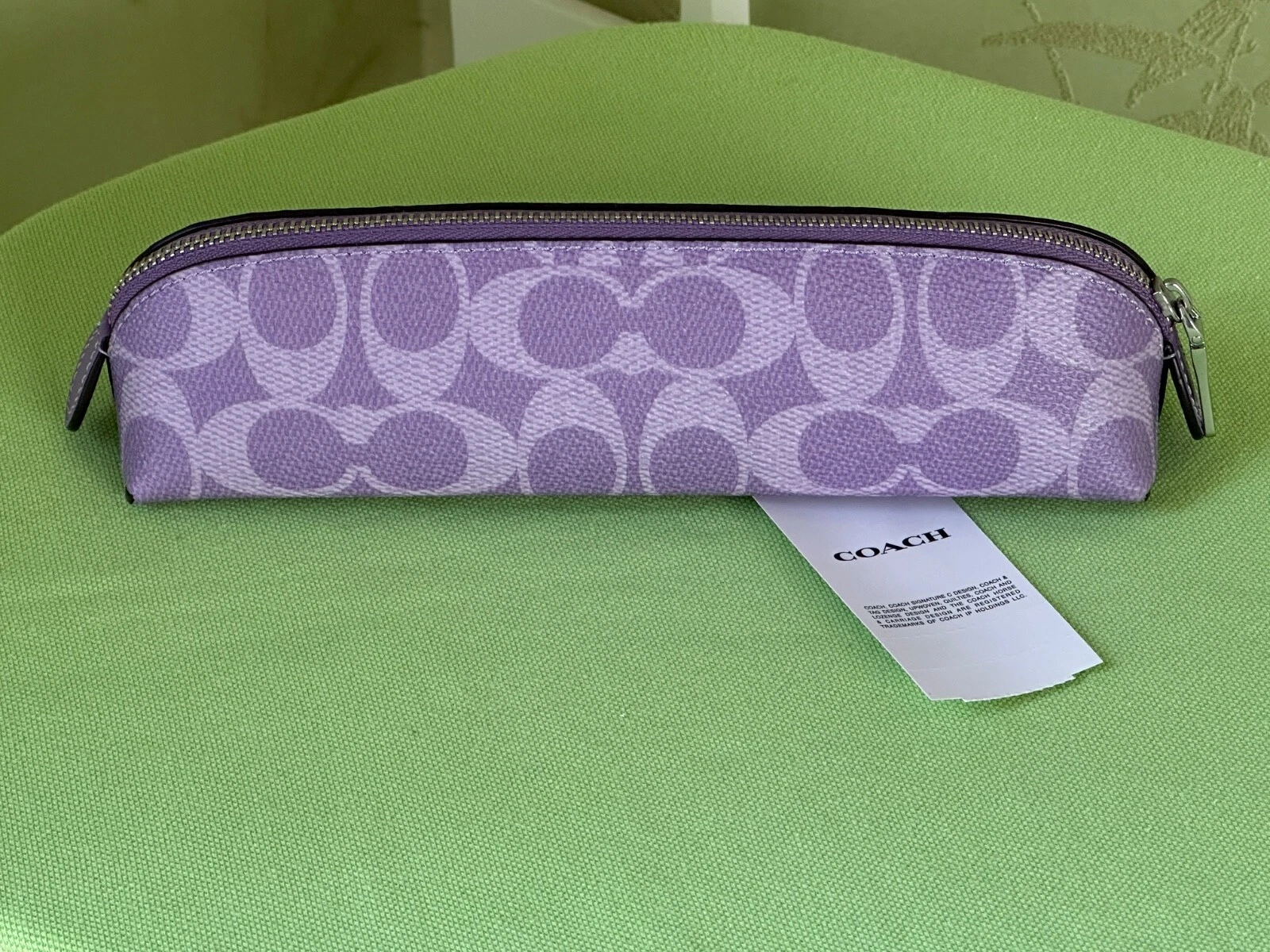 CUSTODIA COACH SIGNATURE MATITA PENNELLO:NUOVA CON ETICHETTE IRIS (VIOLA) CZ206