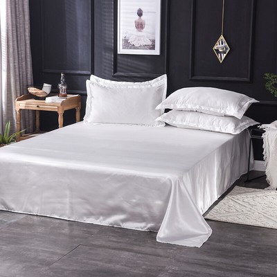 Hotel Bettlaken Laken Betttuch ohne Gummizug Glanz Seide Satin 180x230/230x250cm