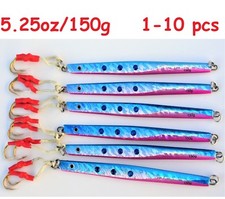 1 to 10 pcs 5.25oz/150g Pink/Blue Vertical Speed Butterfly Jigs Saltwater Lures