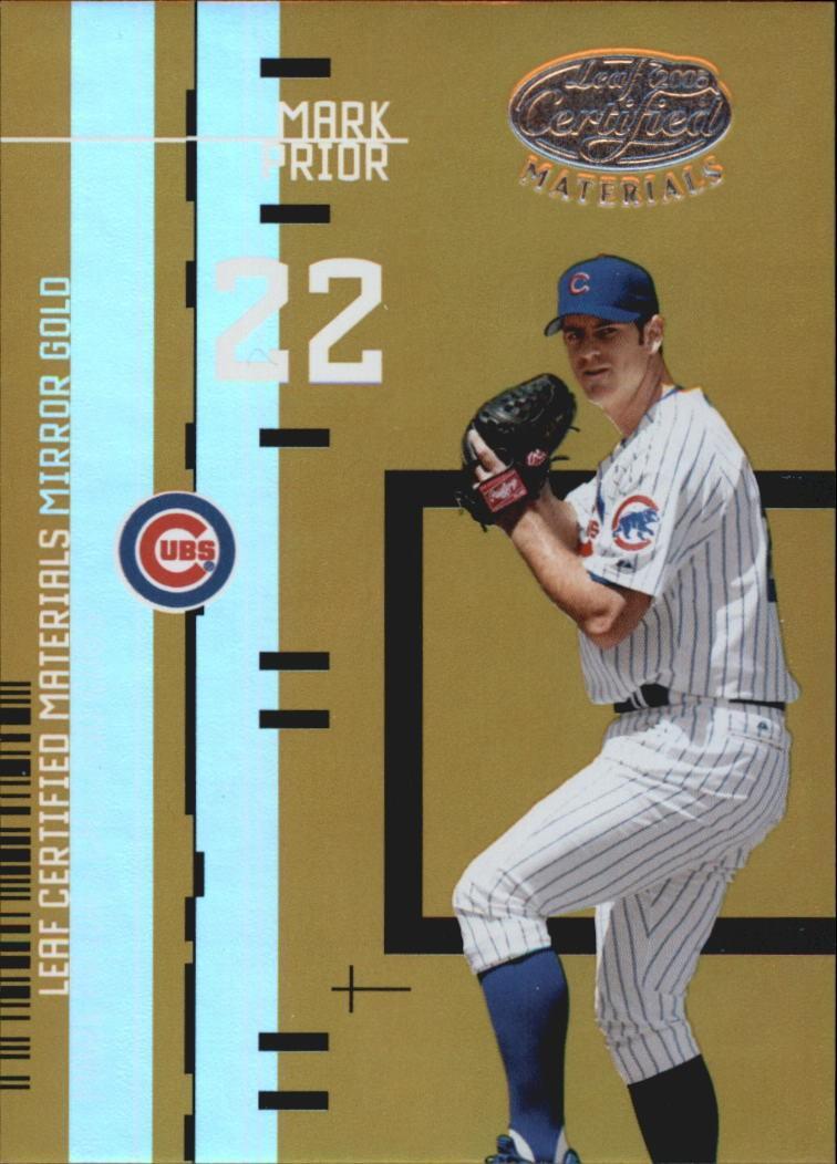 2005 Leaf - Certified Materials Previews Mark Prior #LC-11 Mirror Gold ...