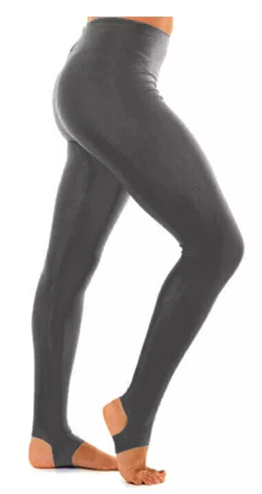 Girls Children Kids Stirrup Shiny Leggings Dance Ballet Gymnastics Nylon Lycra - Image 3 of 4