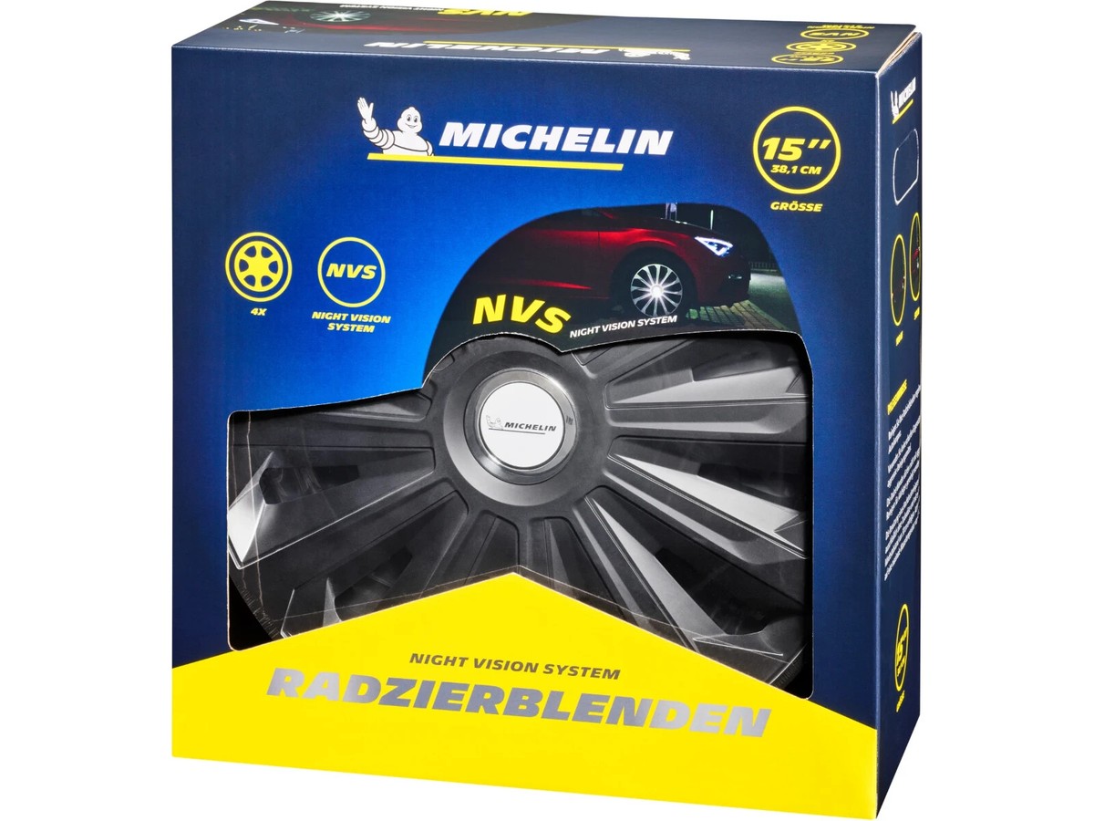 MICHELIN boîte 4 enjoliveurs 15''NVS 3D Black Edition | Bricomarché MICHELIN boîte 4 enjoliveurs 15''NVS 3D Black Edition | Bricomarché