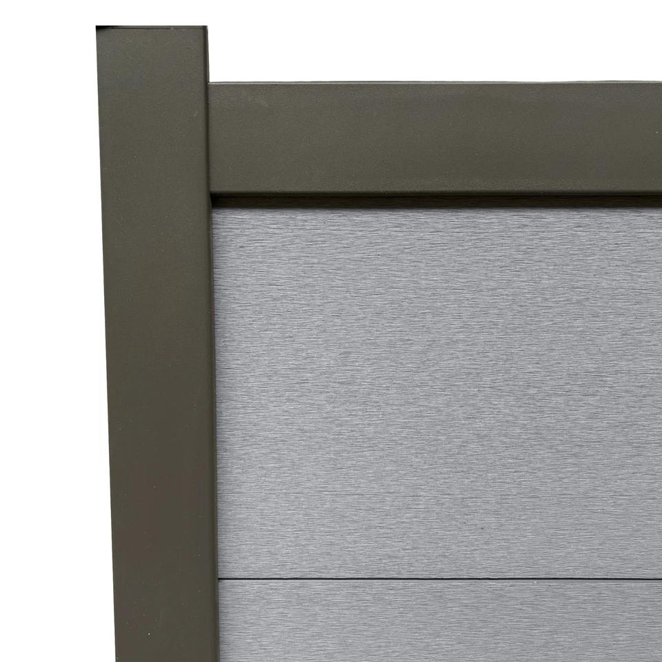 WPC Tür XL  Aluminium Gartentür Zauntür Tor Gartentor Alu Grau massiv 90X180 cm - Bild 3 von 4