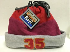 CAPELLI nEW YORK BOYS COLOR BLOCK, NUMBER 35, FLEECE CUFF HAT 100% POLYESTER NWT