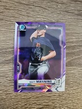 2020 Bowman Chrome Sapphire MATT MANNING Purple Refractor 23/25 Prospect Tigers