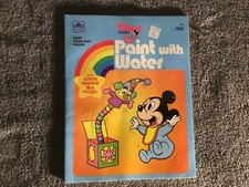 Vintage Kids Paint with Water Coloring Books,  Disney Babies,1985 Disney company