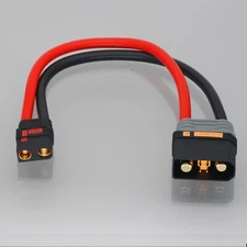 QS10 10mm Bullets Male to QS8 Female Anti-Spark 6AWG 1FT Heavy Duty Adapter Wire