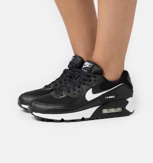 Nike Air Max 90 Men Running Shoe Black White Low Top Casual