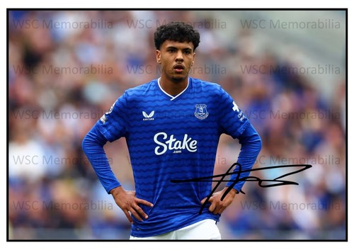12319. Adam Aznou Signed Pictures (A4 Prints) Everton Bayern Munich Valladolid