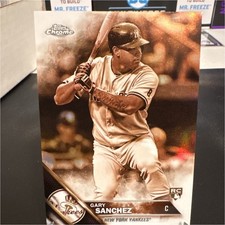 Topps 2016 Topps Chrome Gary Sanchez RC Rookie Card #143 New York Yankees. rookie card picture